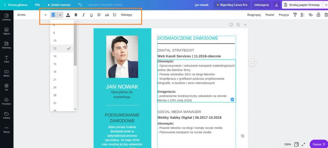 CV w Canvie za darmo: Jak stworzyć profesjonalne i skuteczne?